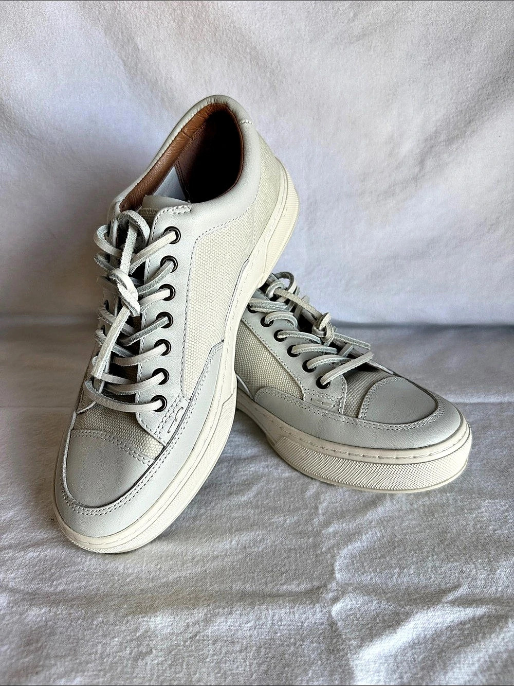Frye Bradley Leather Sneakers White US 8.5